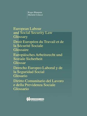 cover image of European Labour Law and Social Security Law
